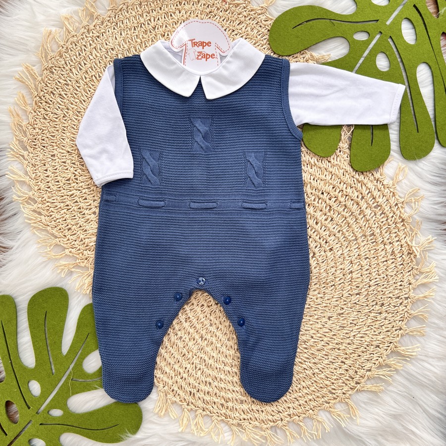 Macacão de linha André - Azul Jeans Macacão de linha André - Azul Jeans